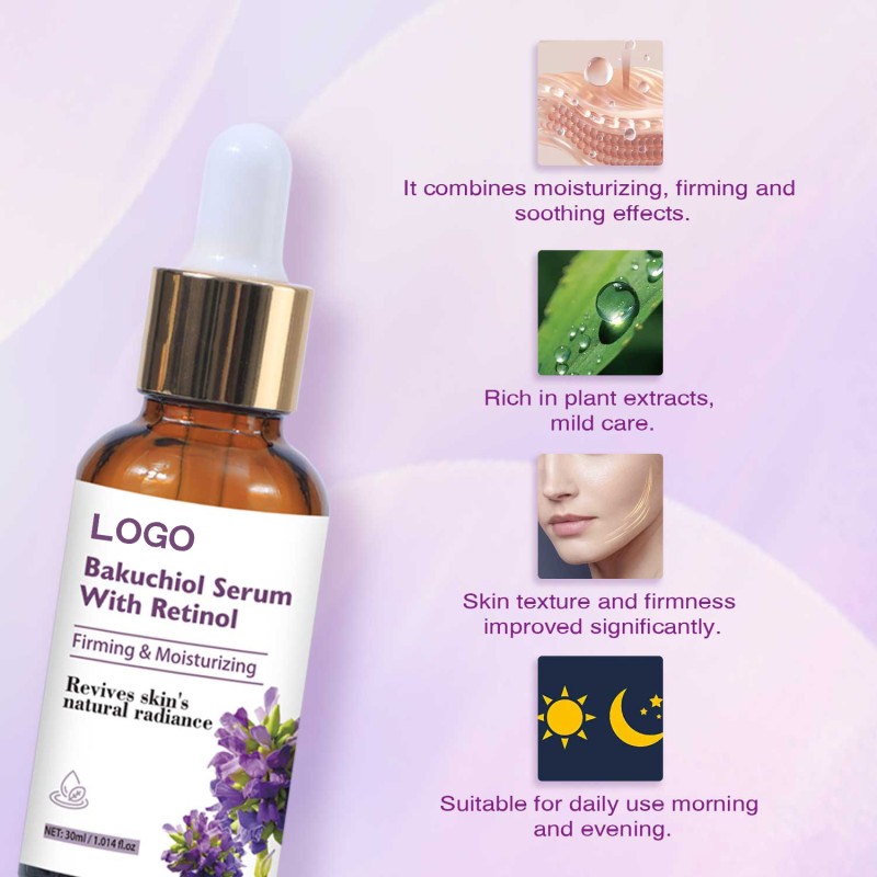 Wholesale Beauty Hydrating Tightening 30ml Retinol Niacinamide Bakuchiol Serum for Face
