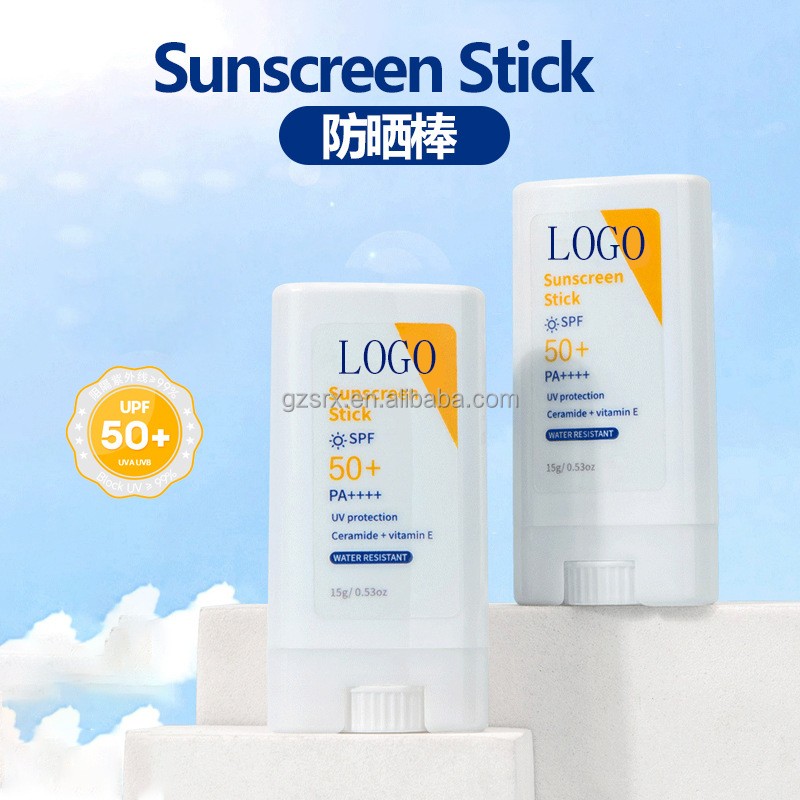 Travel Size 15g Refreshing Non-sticky UV protection Spf 50 + PA ++++ Sunscreen Stick with Vitamin E