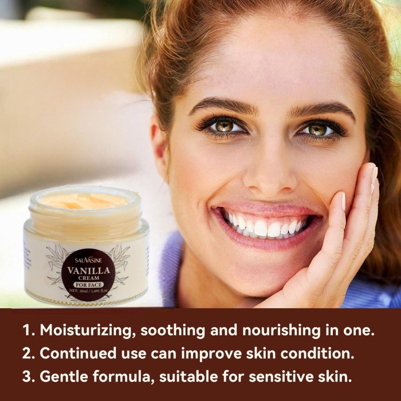 Custom Natural Hydrolyzed Collagen Moisturizing 50ML Vanilla Face Facial Cream Private Label