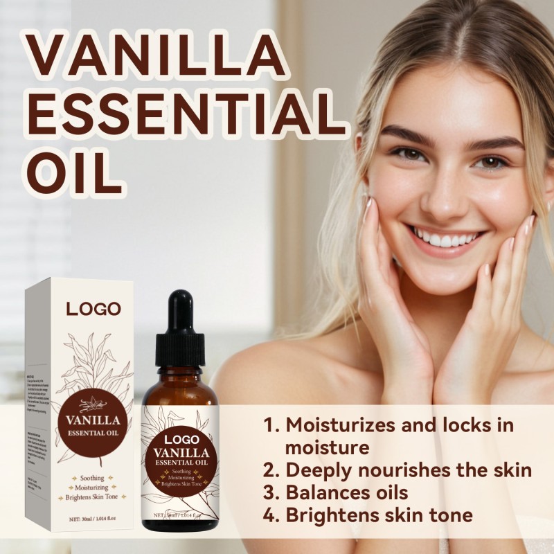 Bulk 30ML Brighten Skin Tone Moisturizing 100% Natural Aloe Barbadensis Leaf Extract Vanilla Fragrance Skin Essential Oil