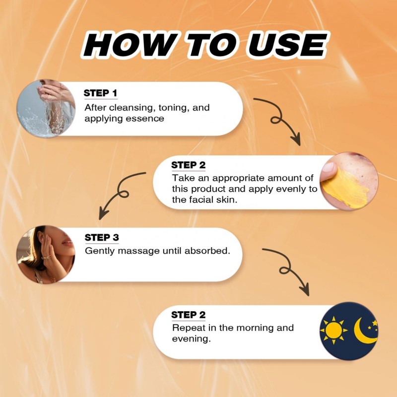 Daily Use Organic Turmeric Honey Face Cream 50g Vegan Herbal Formula with Vitamin E for Home Use