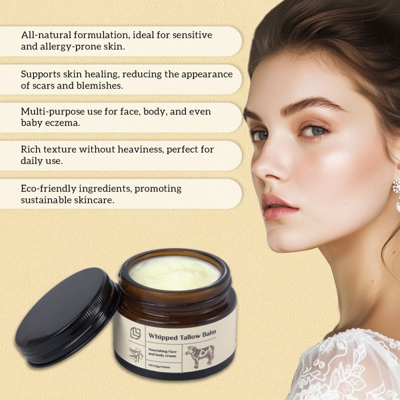 Hot Selling Beef Tallow Balm Fed Beef Tallow Body Face Moisturizer Whipped Tallow Balm for Face