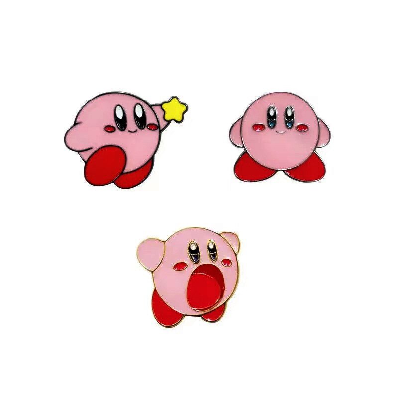 Anime Brooch Manufacturer - OEM/ODM Fashion Game Pink Kirby Brooch