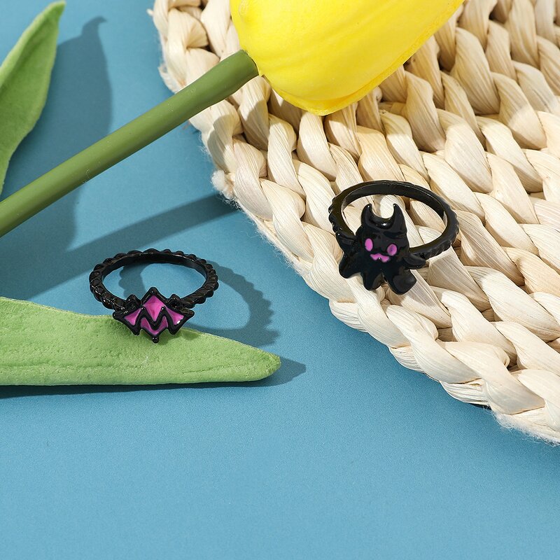 Halloween Jewelry Manufacturer - OEM/ODM Fashion Black pink Ghost Earrings