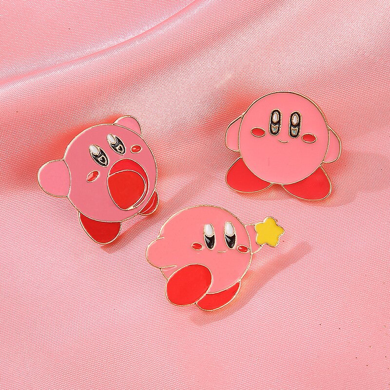 Anime Brooch Manufacturer - OEM/ODM Fashion Game Pink Kirby Brooch