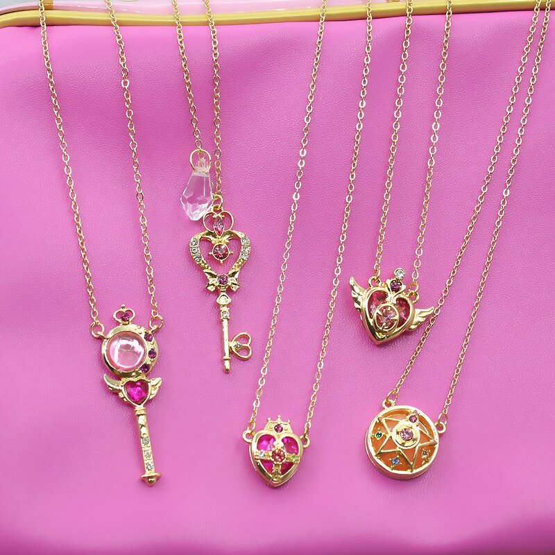 Anime Necklace Manufacturer - OEM/ODM Fashion Cute Magic Wand SAKURA