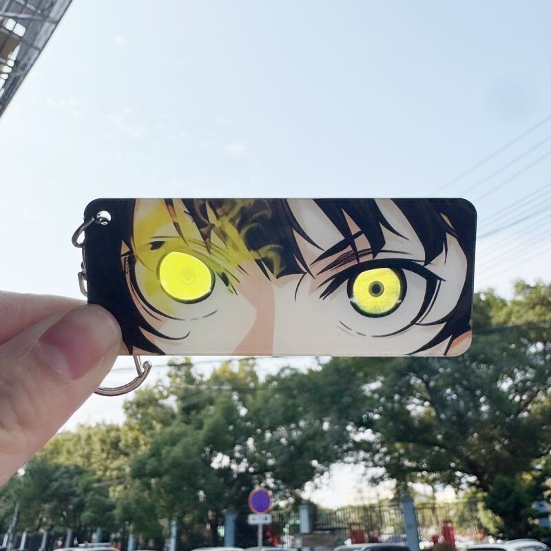 Acrylic Keychain Manufacturer - OEM/ODM Cartoon Eye Strip Blue Lock