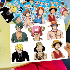 Anime Stickers Manufacturer - OEM/ODM Q Version Luffy Zoro Face Change