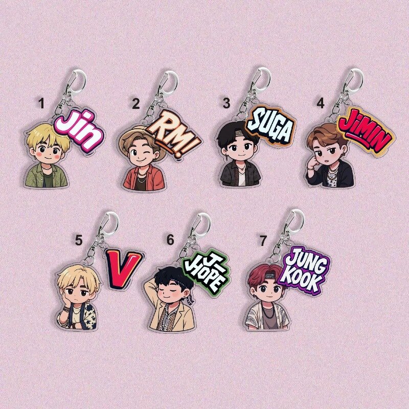 KPOP Keychain Manufacturer - OEM/ODM Cute Bangtan Boys Acrylic