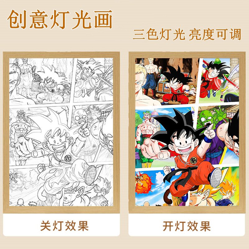 Anime Poster Manufacturer - OEM/ODM Cartoon Led Light Wall Art Painting