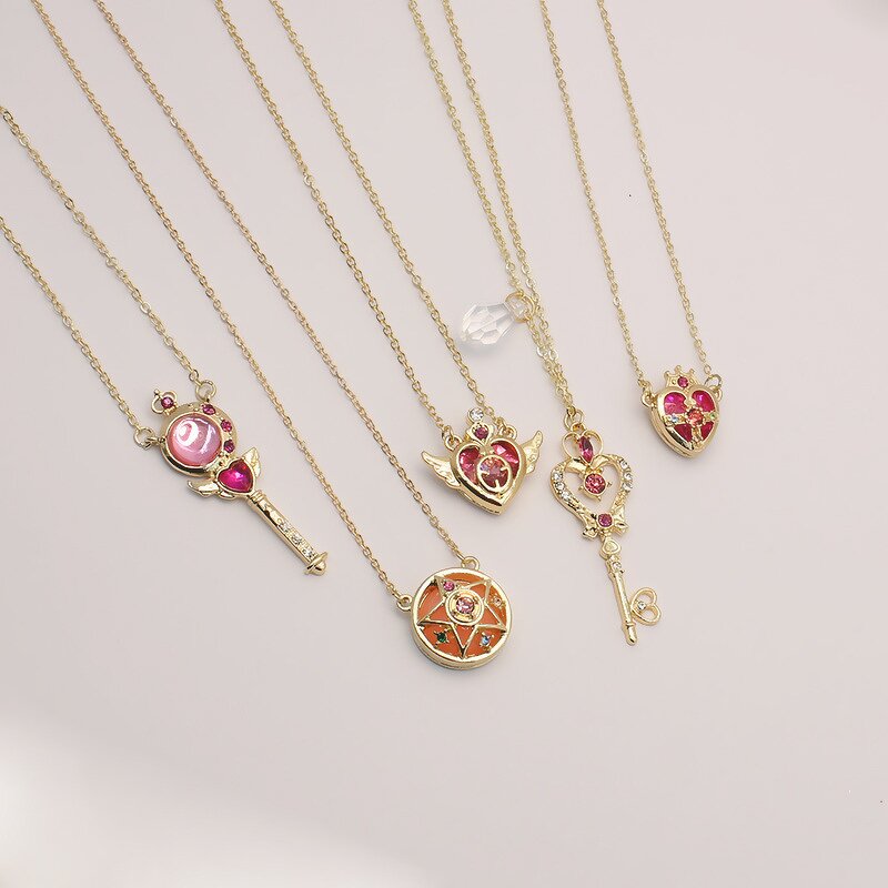 Anime Necklace Manufacturer - OEM/ODM Fashion Cute Magic Wand SAKURA