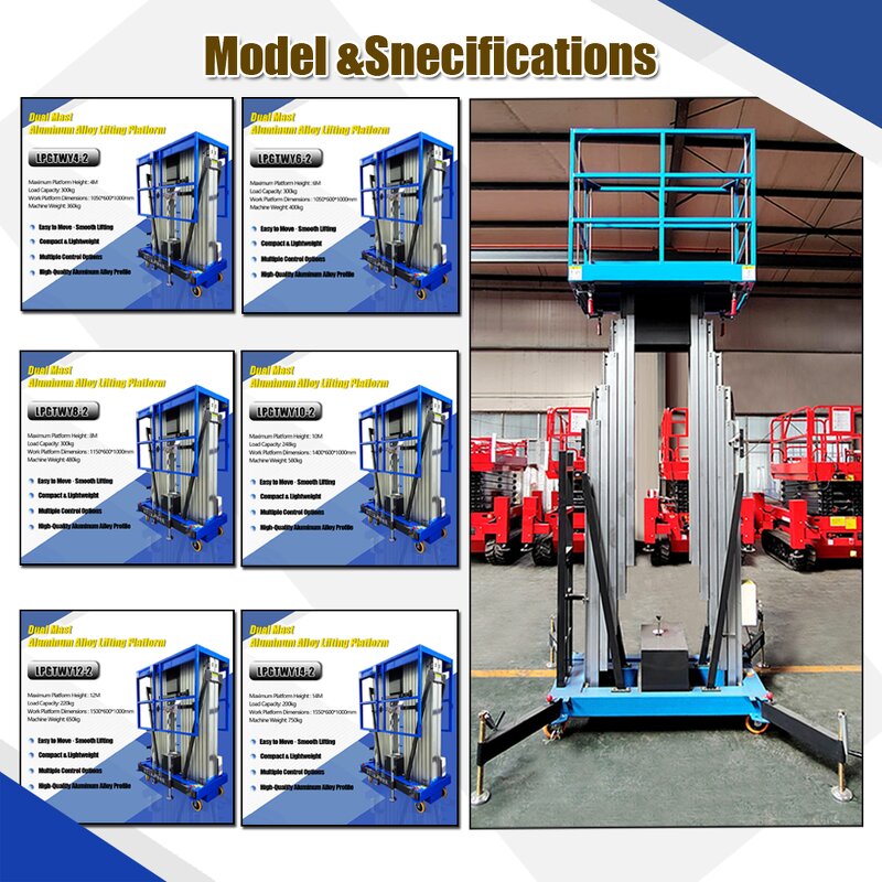 Aerial Aluminum Lifters Platform Factory - Industrial Hydraulic Lifter Portable Duty