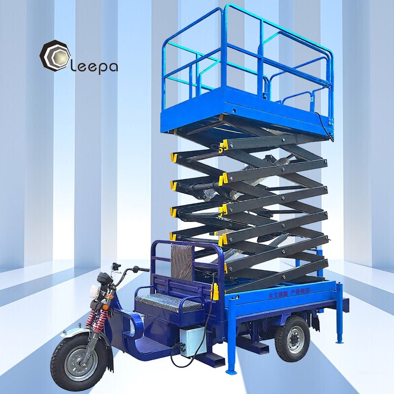 High Altitude Vehicle Lift Factory - Electric Three Wheel Mobile Scissor Lift