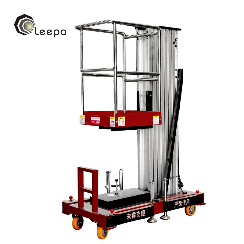 Single Mast Lifting Platform Factory - 150kg Tilting Aluminium Alloy Platform