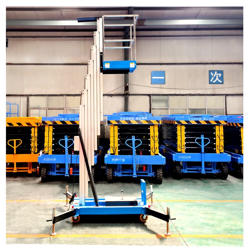 Hydraulic Electric Mast Lift Manufacturer - 10m 150kg Single Mast Aluminum Alloy