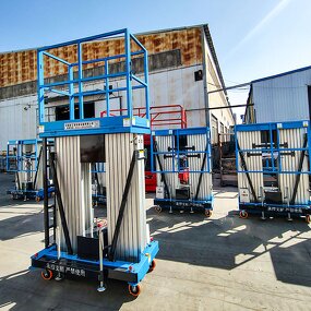 Portable Double Mast Man Lift Supplier - Compact Aluminum Alloy Aerial Lifter