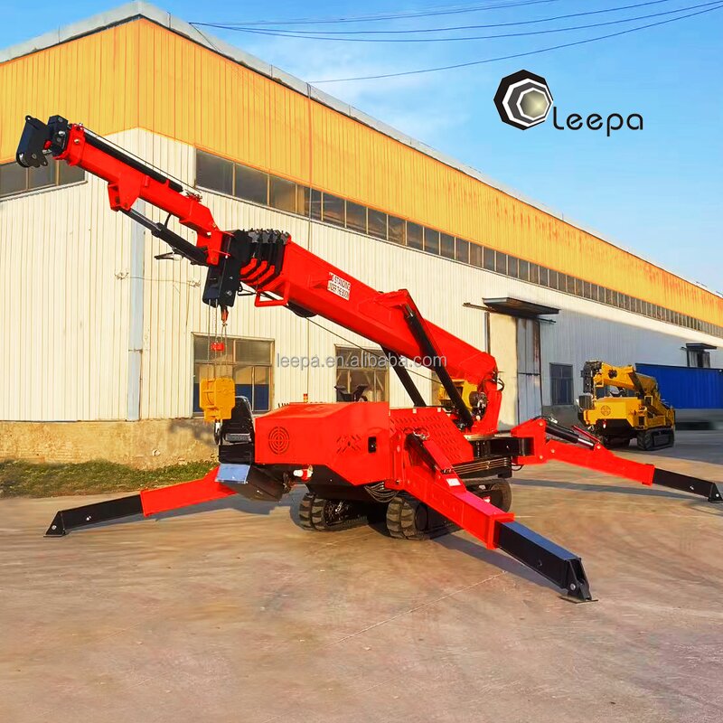 Crawler Mobile Spider Crane Supplier - CE Certified 1.2T-8T Hydraulic Home Use