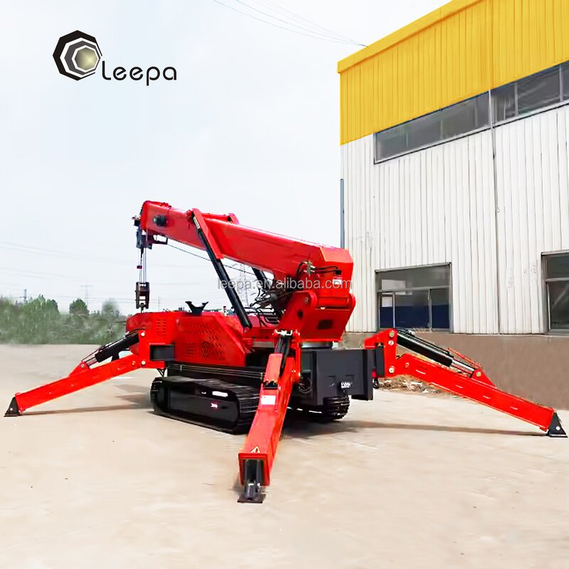 Small Crawler Crane Factory - 10 Ton Full-slewing Boom Type Spider Crane