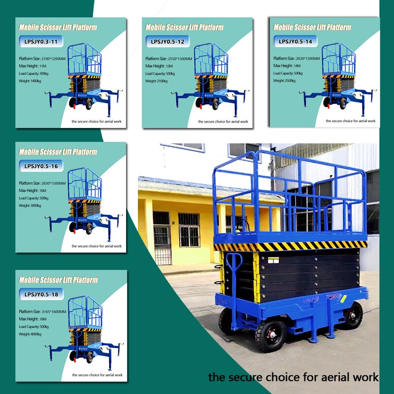 Hydraulic Scissor Lift Manufacturer - 500kg Load 4-16m Height