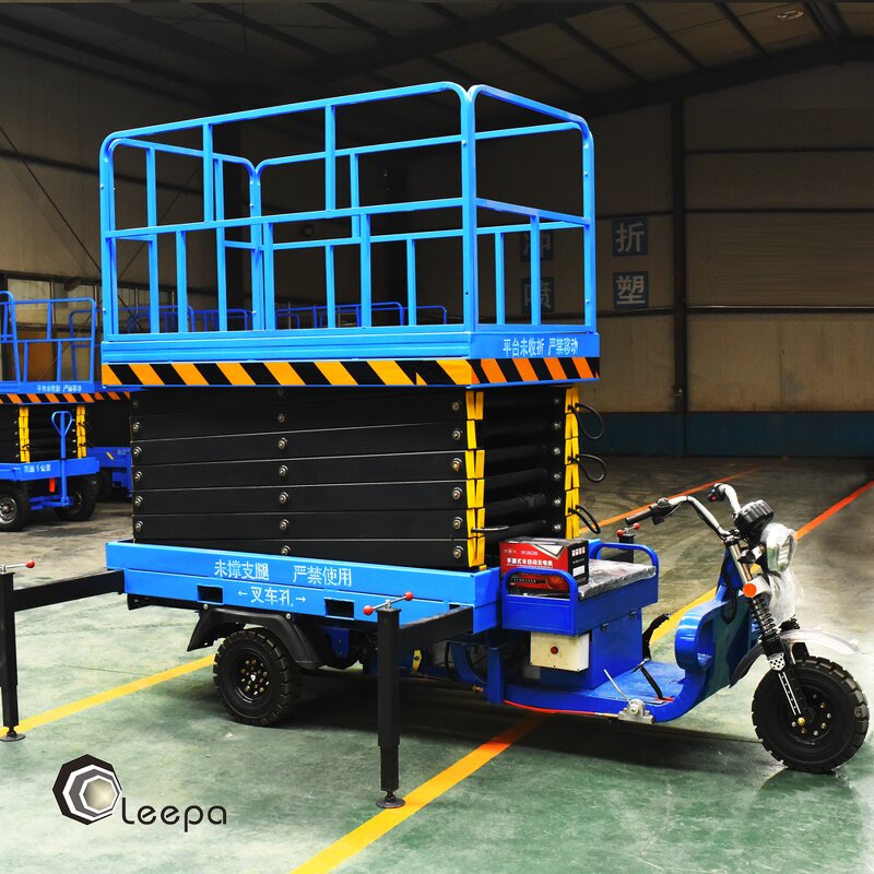 High Altitude Vehicle Lift Supplier - Electric Three Wheel Mobile Scissor Lift
