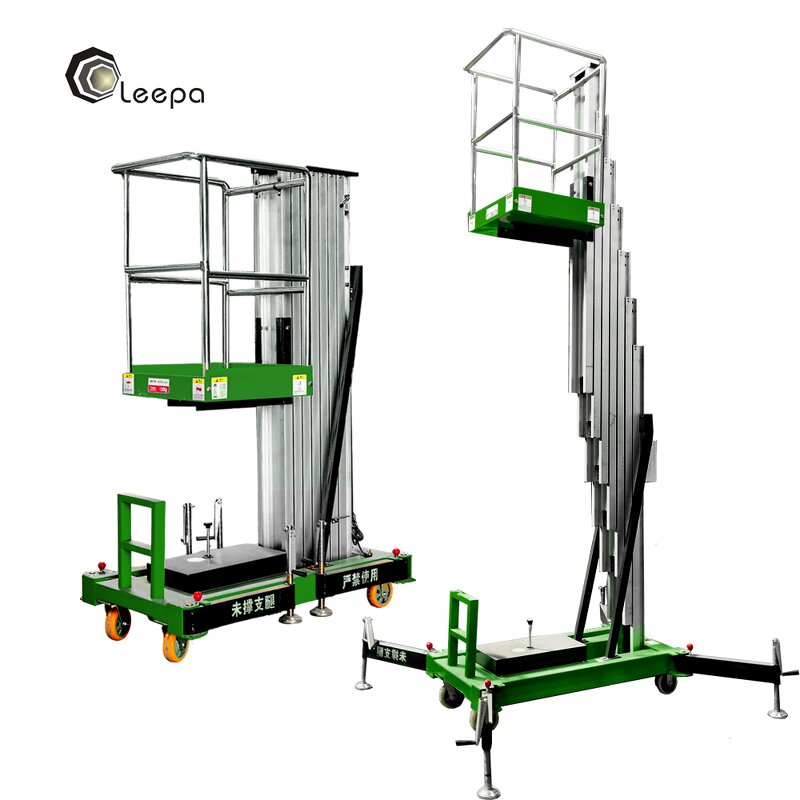 Aluminum Mast Lift Supplier - 4m 6m 8m Electric Hydraulic Telescopic for Sale