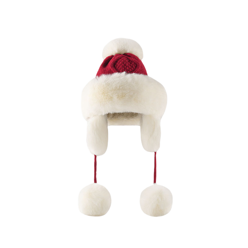 Fur Hat Manufacturer - OEM/ODM New Cute Fur Ball Warm Knitted Hat