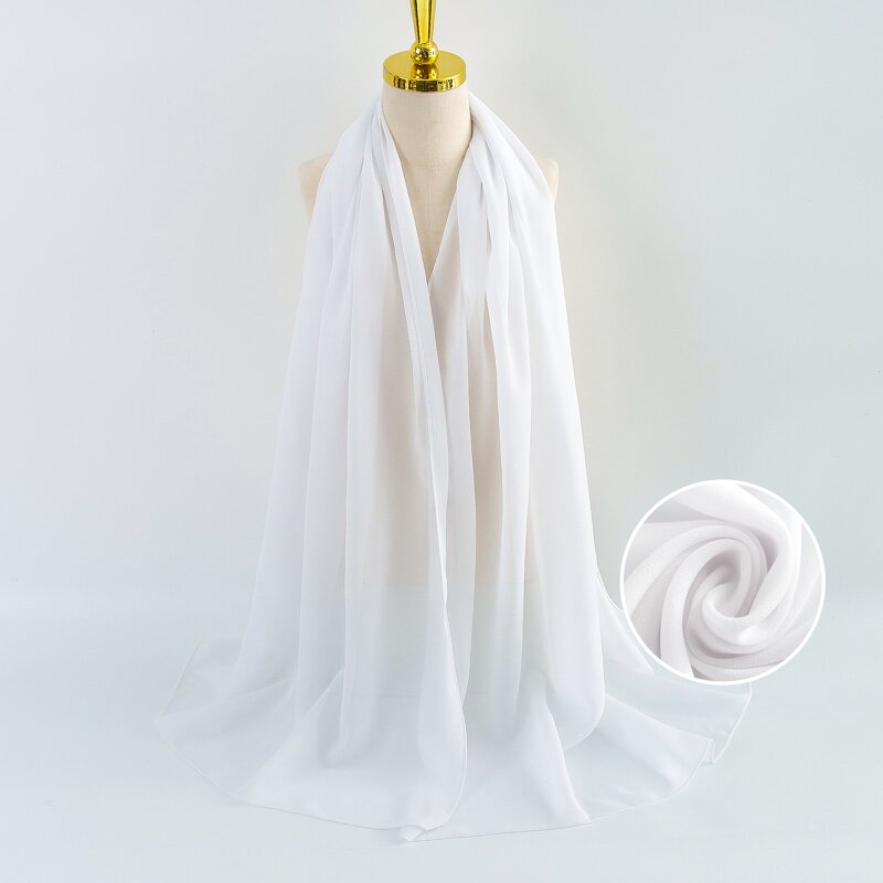 Hijab Scarf Manufacturer - Wholesale Ethnic Plain Chiffon Touch Keffiyeh