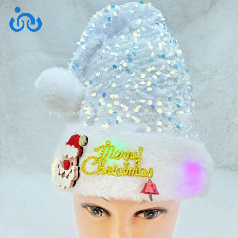 Santa Hats Manufacturer - OEM/ODM New Thick Christmas Decorations with Glitter