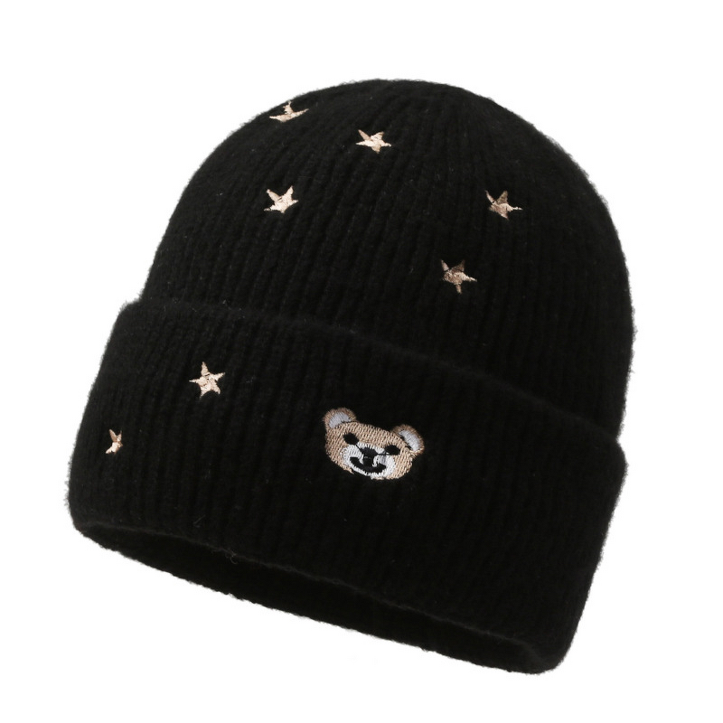 Knitted Hat Manufacturer - OEM Custom Bear Embroidered for Children Candy