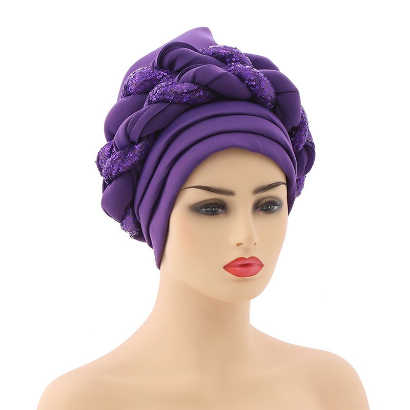 Hijab Manufacturer - OEM/ODM Muslim Braid Beanie Caps African Turbans