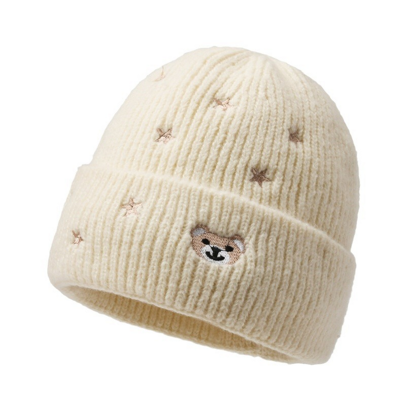 Knitted Hat Manufacturer - OEM Custom Bear Embroidered for Children Candy