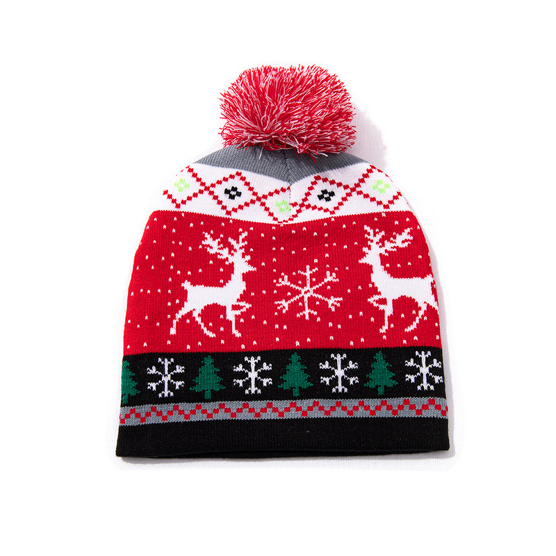 Knitted Hat Manufacturer - OEM/ODM Red Festive Christmas Tree Santa Claus