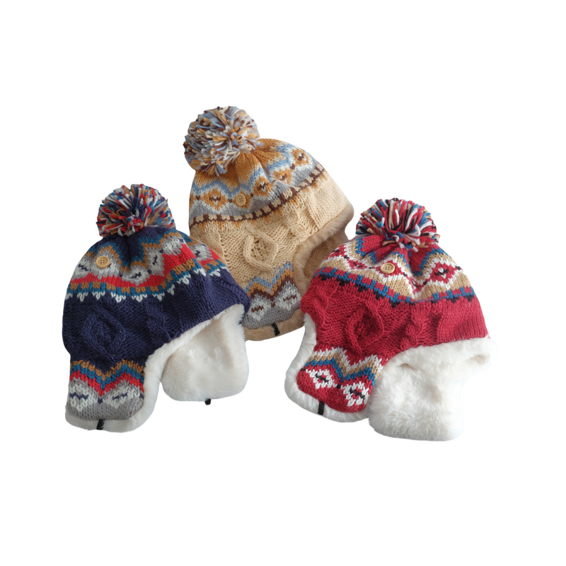 Knitted Hat Manufacturer - OEM/ODM Vintage Jacquard Warm Thickened Plus