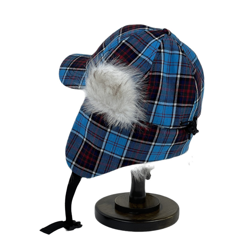 Baseball Cap Manufacturer - OEM/ODM Blue Plaid Cold-proof Warm Skiing