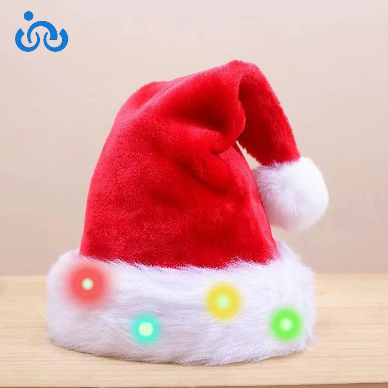 Santa Hats Manufacturer - OEM/ODM 2025 Christmas Decorations Plush Double