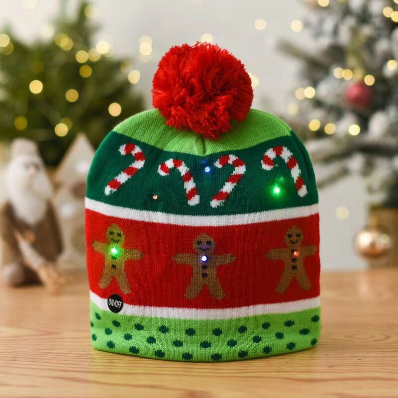 Christmas Hats Manufacturer - OEM/ODM With LEDs Lights Knit Tree Santa