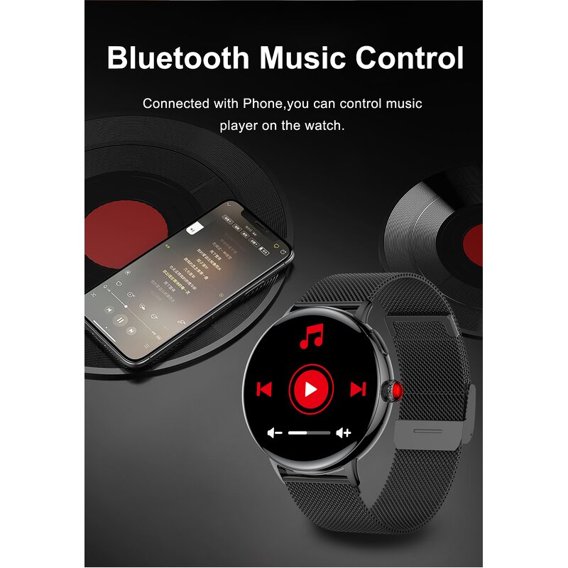 Fashion Wearable Smart Watches Manufacturer - 2 in 1 MINI 1.32" AMOLED IP68