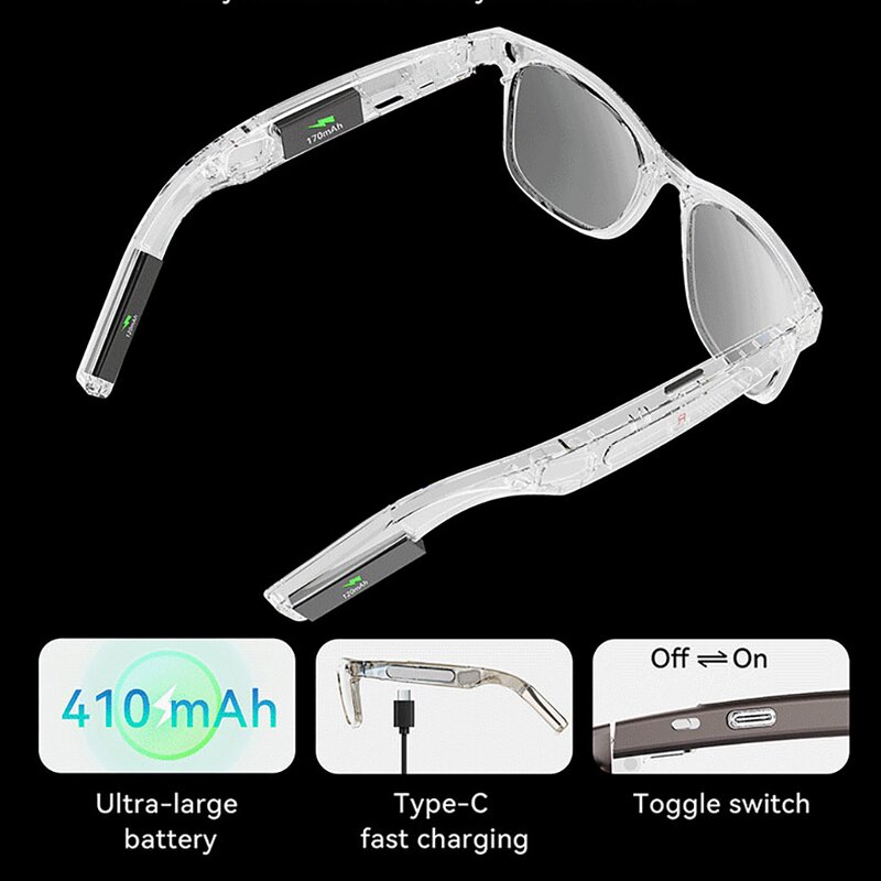 AI Smart Glasses Supplier - AG01 ChatGPT 8MP Camera WiFi Transfer Audio