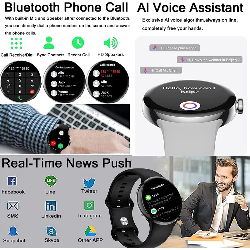 Smartwatch Factory - LA24 AMOLED Display IP68 Fitness Tracker Large Screen