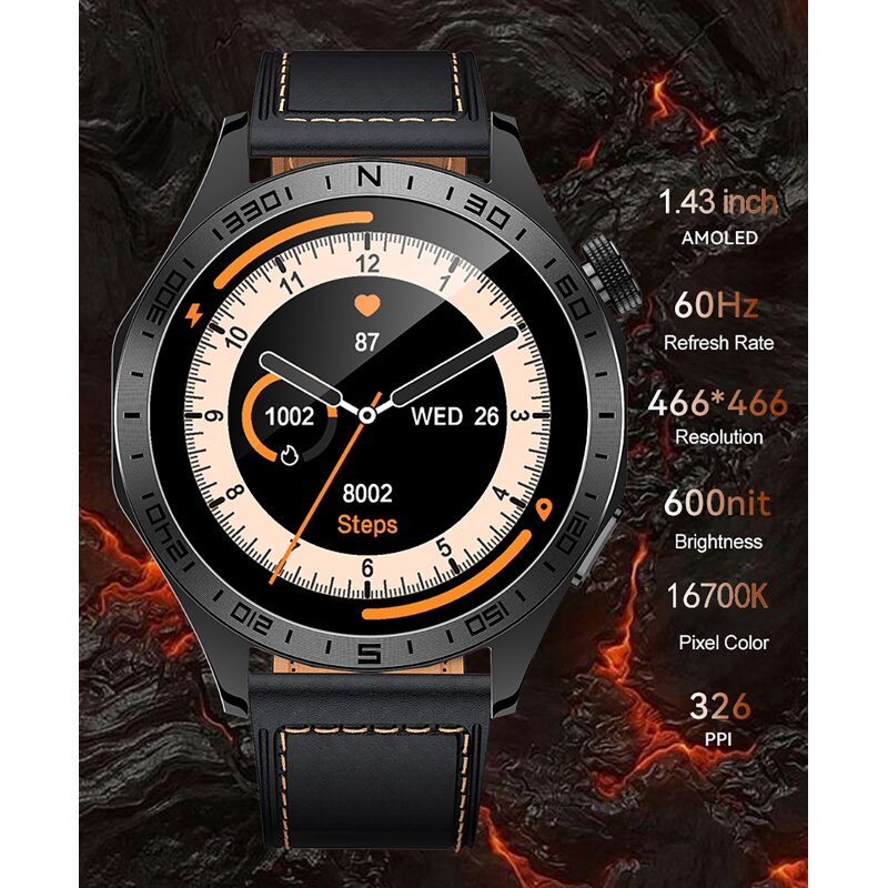AI SmartWatch Factory - N19 ChatGPT 1.43inch AMOLED 5ATM Waterproof GPS