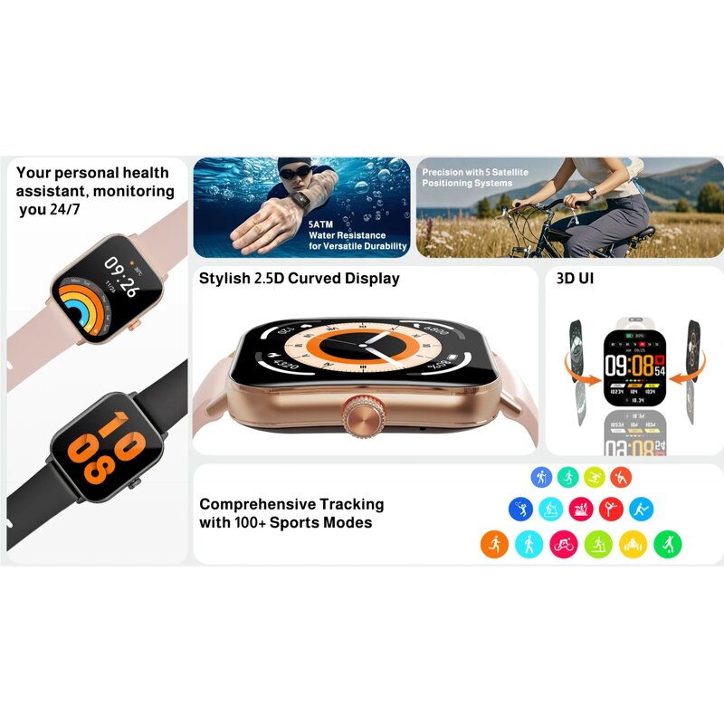 Fashion Smart Watch Manufacturer - LG110 1.96 Inch Amoled BT GPS Trajectory