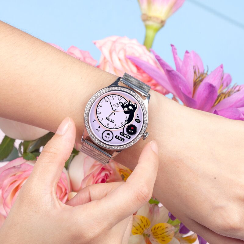 Women Fashion Smartwatch Supplier - 1.28" Screen IP68 BT Call Blood oxygen