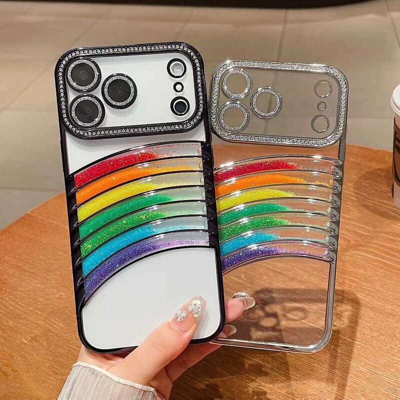 Phone Case Manufacturer - OEM/ODM Luxury Glitter rainbow for Iphones 17