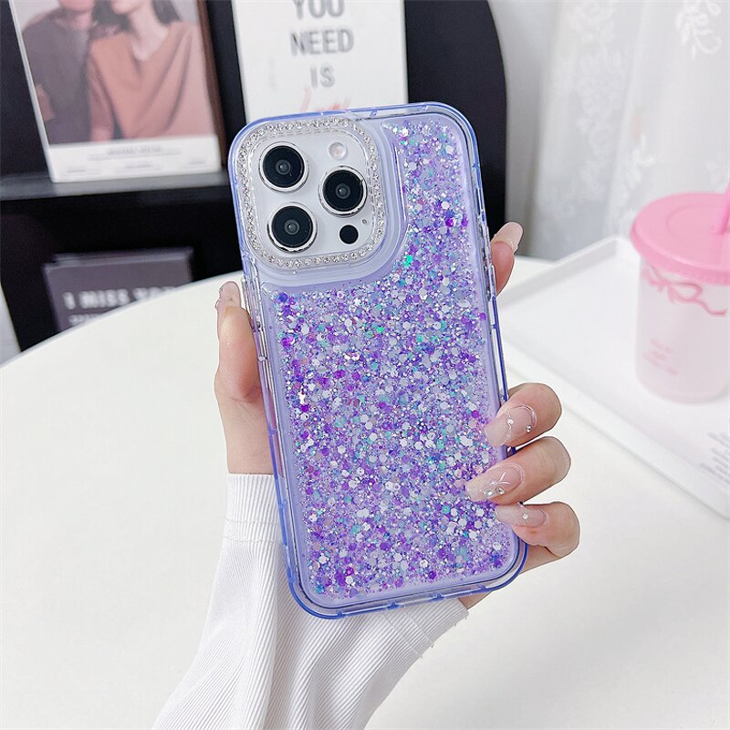 Phone Case Manufacturer - OEM/ODM Girls Style Shining Glitter for Samsung