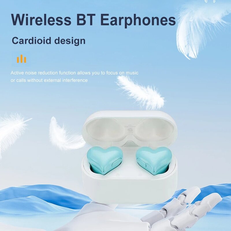 Earbuds Manufacturer - Wholesale Cheap Heart Shaped Cute Girls Wireless