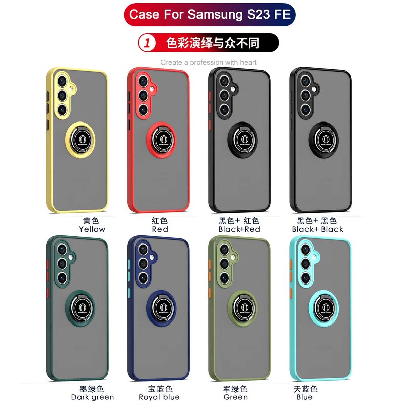 Phone Case Manufacturer - Wholesale Translucent Shockproof with Ring Kickstand