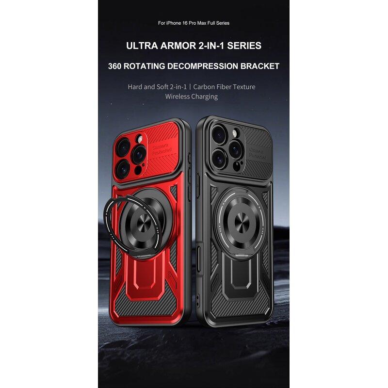 Phone Case Manufacturer - OEM/ODM 360° Rotation Bracket Anti-drop Armor