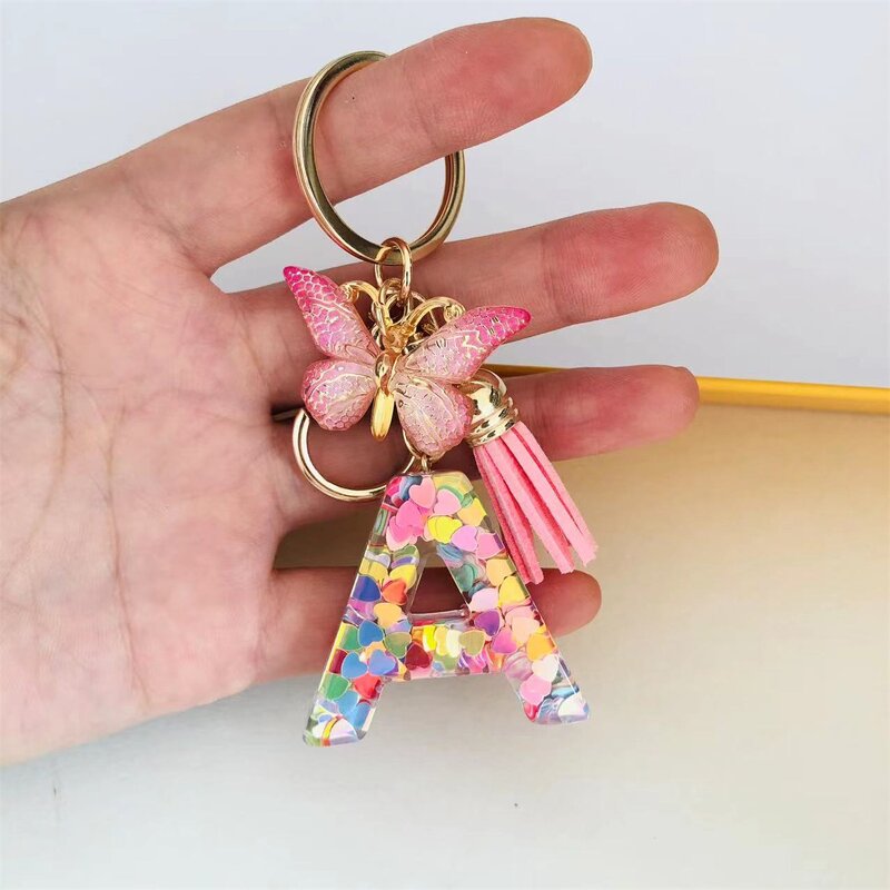Keychain Manufacturer - OEM/ODM New Creative Resin Letter Fashion Glitter