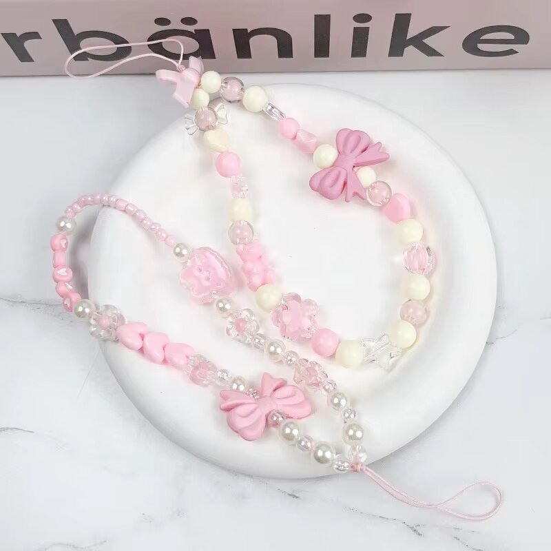 Phone Lanyard Manufacturer - OEM/ODM New Bow Pearl Bracelet Hand Woven