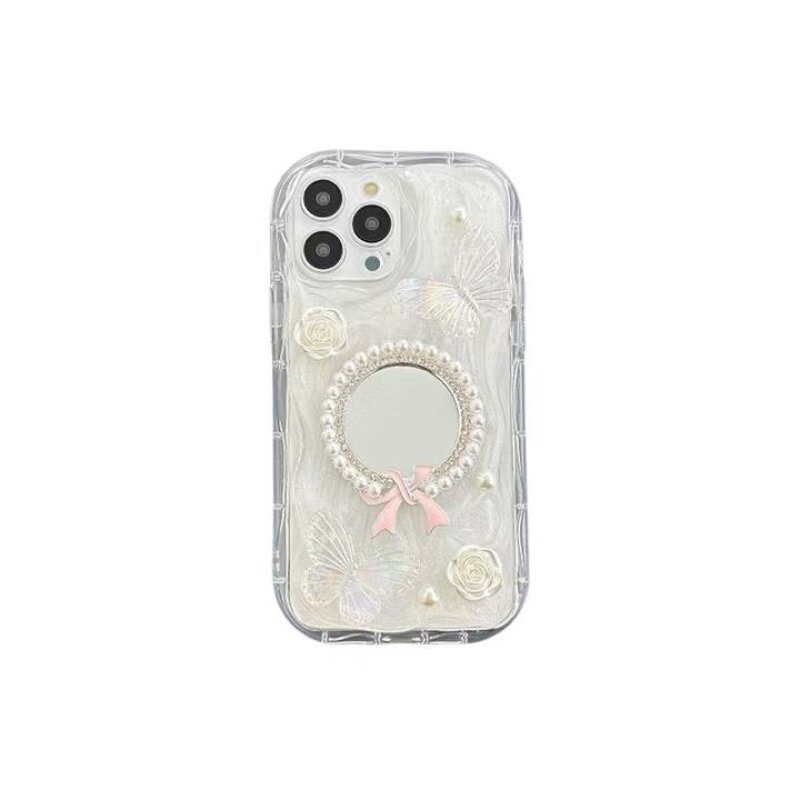 Phone Case Manufacturer - OEM/ODM Luxury Pearl Flower Bowknot Mirror for 11
